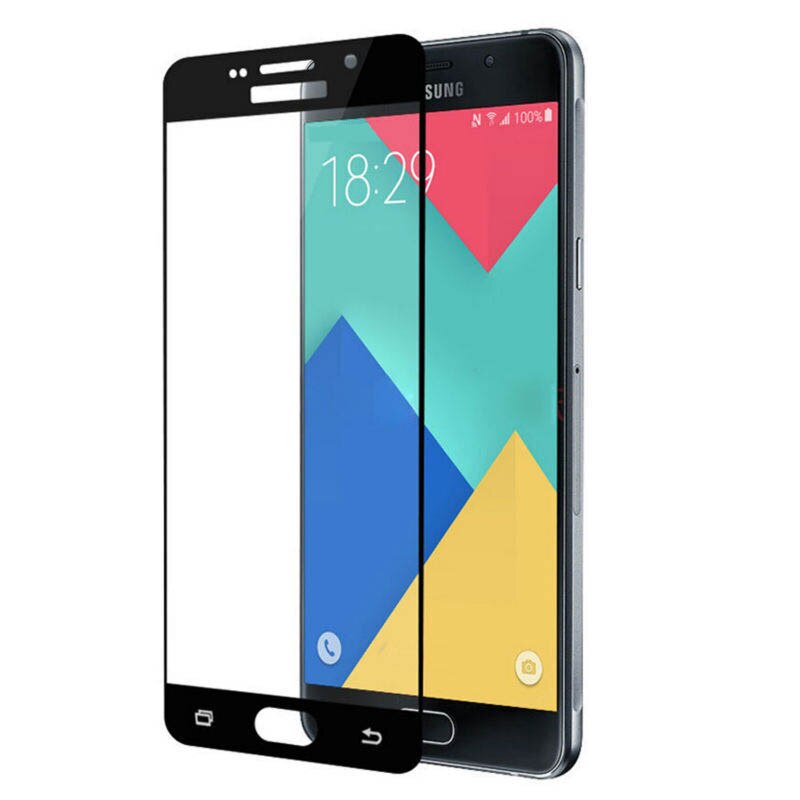 Folie sticla, Full screen, Samsung J3 2017, acopera tot ecranul, Negru